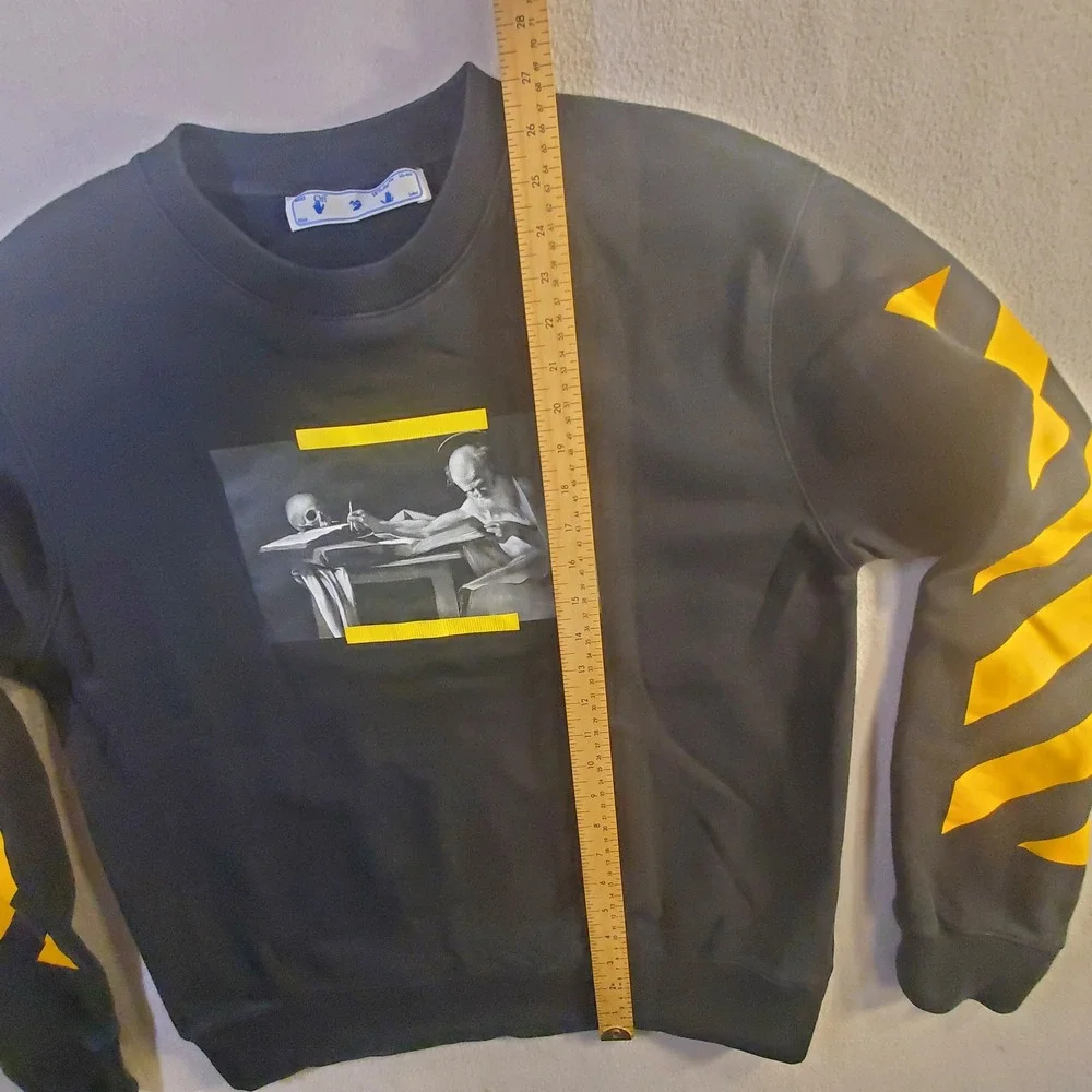 Off-White Caravaggio Saint Jerome Hooded Black Yellow Mens Large Streetwear - Picture 6 of 14
